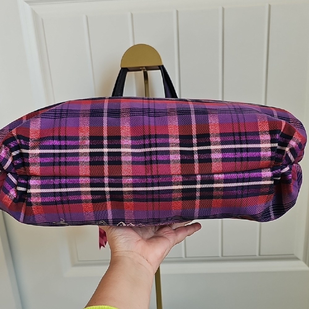 Coach 2010 Poppy Tartan Plaid Glam Tote And Matching Wristlet EUC - Picture 9 of 14